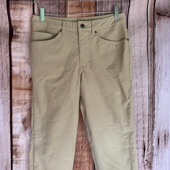 Lululemon Pants ABC Utilitech Tan Khaki Slim Casual Classic Versatile Size 28 - Picture 3 of 8